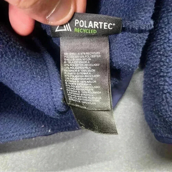 The North Face Polartec Recycled Jacket Coat Womens M Navy Heavy Warm Winter - Picture 5 of 9